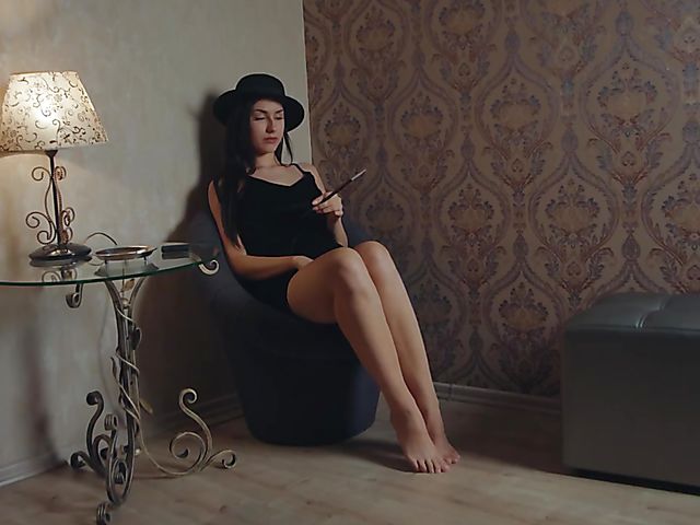 Met Art X erotic solo with elegant smoker Angelina Socho