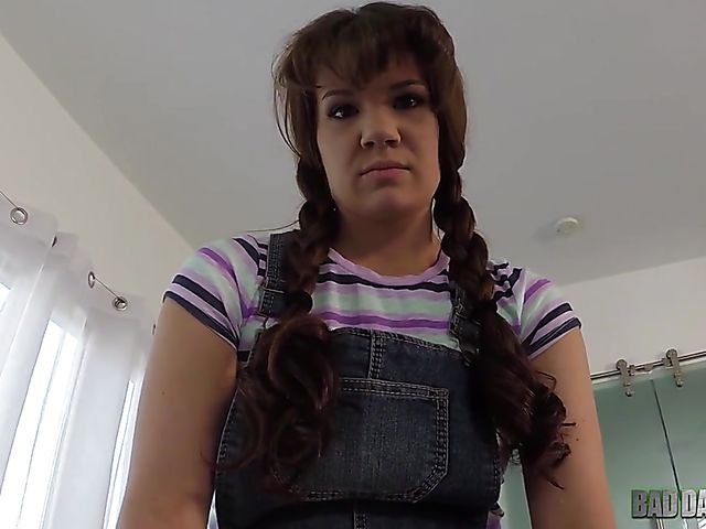Daddy daughter fantasy in POV with pigtailed Alison Rey