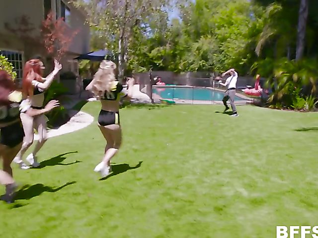 FFFM  teen foursome with rugby girls Abby Adams, Aria Carson and Amber Summers