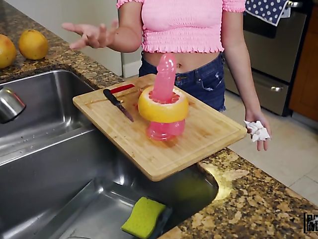 Curly hair latina teen Ella Cruz needs a juicy cock