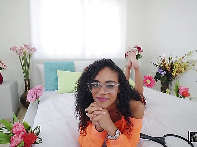 Tiny ebony teen Scarlit Scandal gets a white sausage