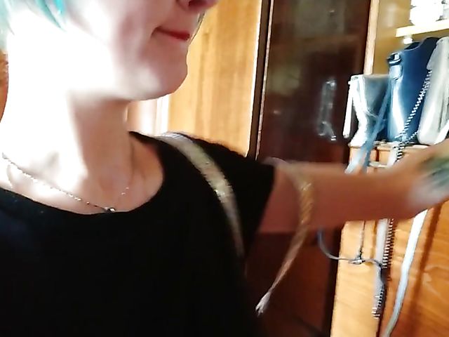 Russian amateur goes out with ben wa balls in her vagina