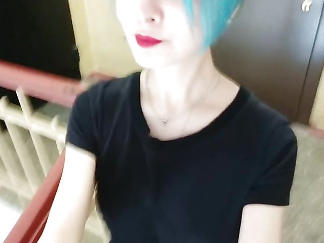 Russian amateur goes out with ben wa balls in her vagina