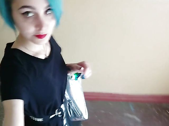 Russian amateur goes out with ben wa balls in her vagina