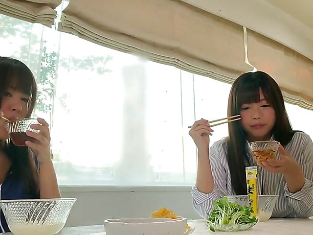 Japanese threesome with well endowed sisters Miharu Usa and Shion Yumi