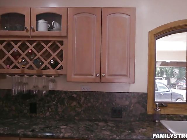 Family threesome with teen Amina Fara and stepmom Nina Elle