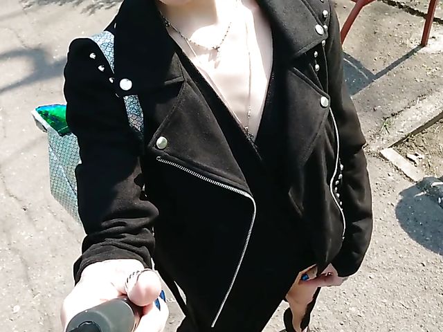 Amateur public pussy flashing and eating off the toilet