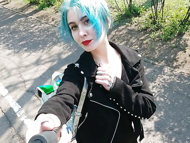 Amateur public pussy flashing and eating off the toilet