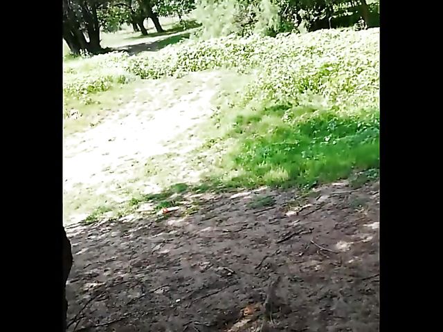 Outdoor amateur Alina stripping and fucking in nature