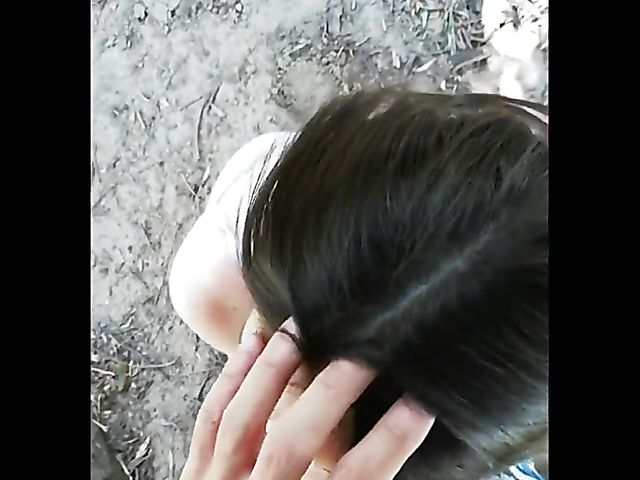 Outdoor amateur Alina stripping and fucking in nature