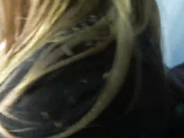 Chubby woman with heavy titites sucks and fucks a fake cock POV