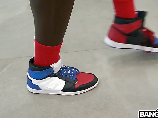 Interracial cheerleader Carmen Rae gets caught fingering and takes a big black one