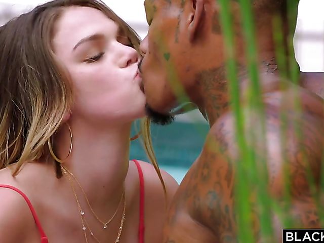 Outdoor interracial sex in the backyard with Athena Faris and Jason Luv