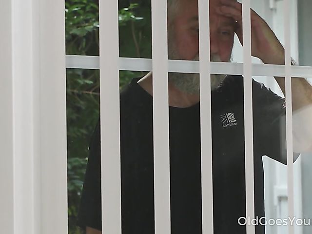 Dirty old man comes in to stick his mature cock in young bombshell Stacy Cruz