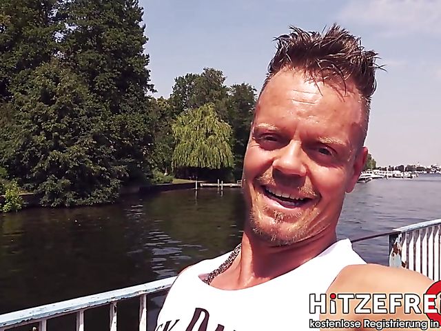 German outdoor banging with big boobed Candy Alexa