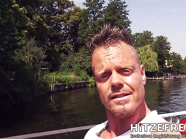 German outdoor banging with big boobed Candy Alexa