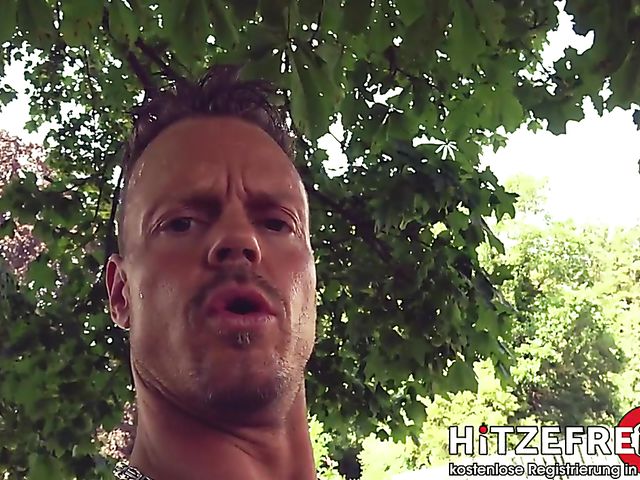 German outdoor banging with big boobed Candy Alexa