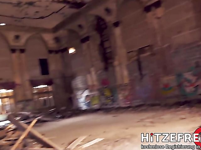 German outdoor banging with big boobed Candy Alexa