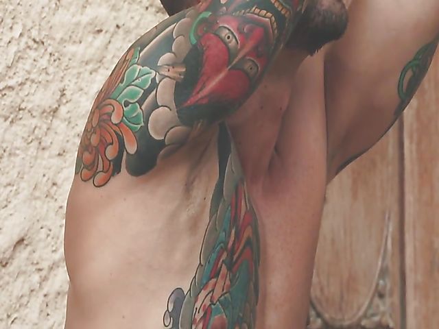 Male slave Juan gets his uncut cock stroked and sucked by sensual asian mistress Katana