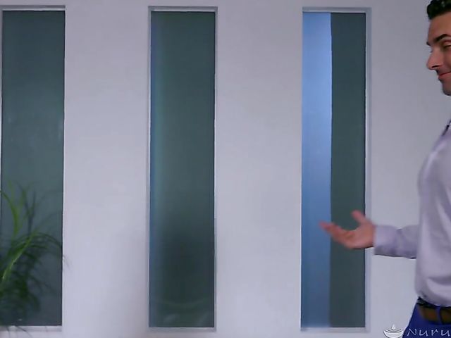 Nuru massage fuck after the workout with busty Angela White