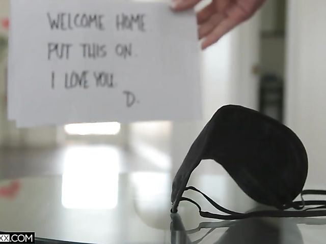 Blindfolded sex with natural busty teen babe Autumn Falls