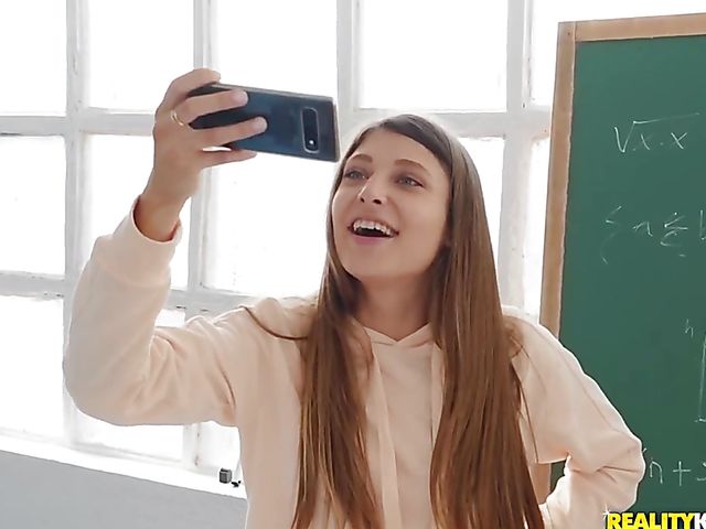 Asian teen Rae Lil Black gets fucked at school in front of her classmates