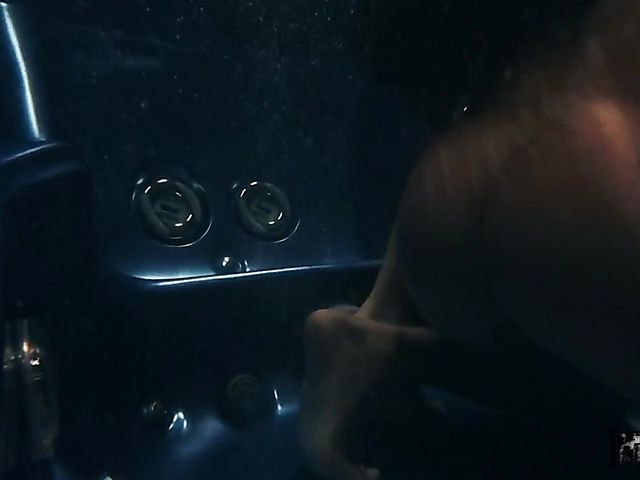 Sabina Rouge and Autumn Falls lesbian hot tub in the night