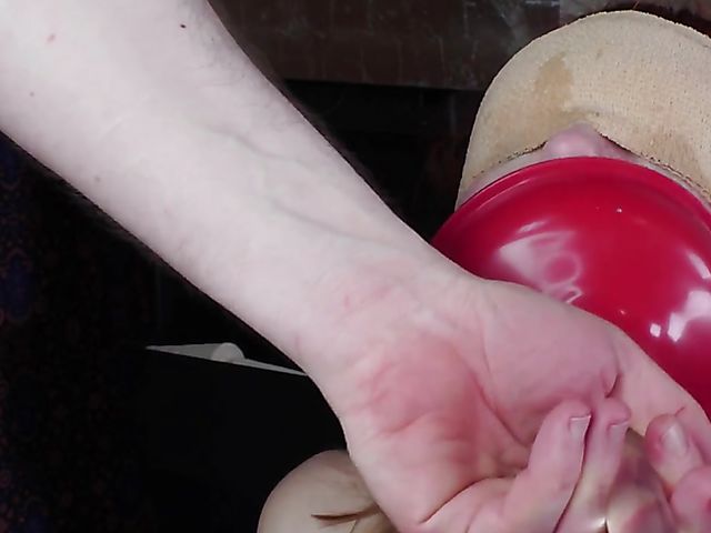 Blindfolded redhead deepthroat slave Alexa Nova