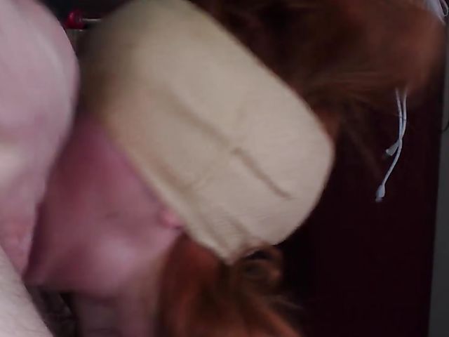 Blindfolded redhead deepthroat slave Alexa Nova
