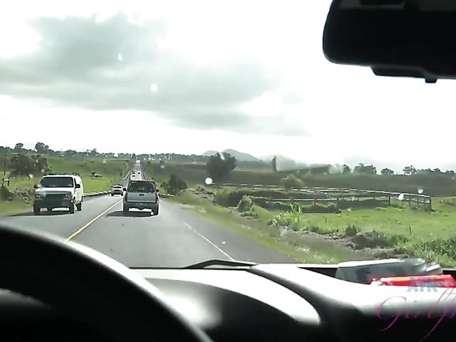 Car fuck and finger bang with naughty girlfriend Lily Adams