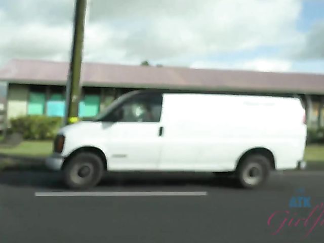 Car fuck and finger bang with naughty girlfriend Lily Adams