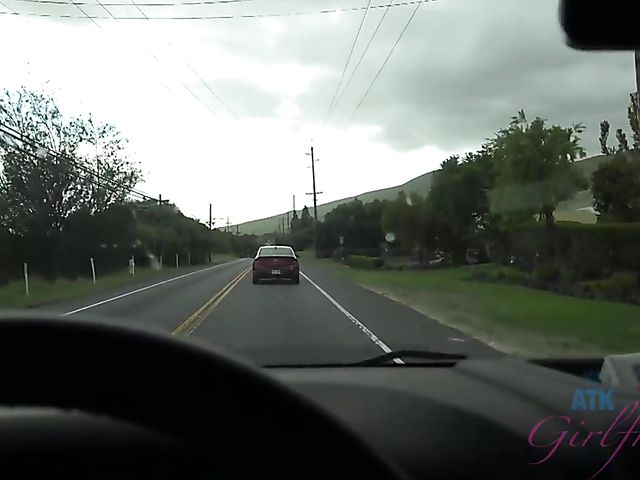 Car fuck and finger bang with naughty girlfriend Lily Adams