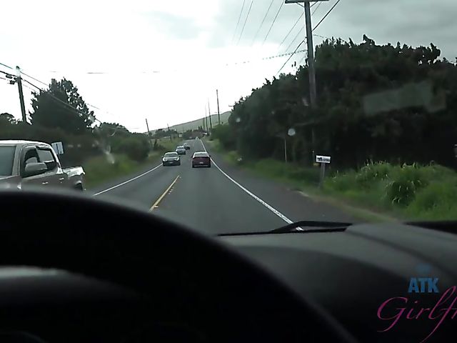 Car fuck and finger bang with naughty girlfriend Lily Adams