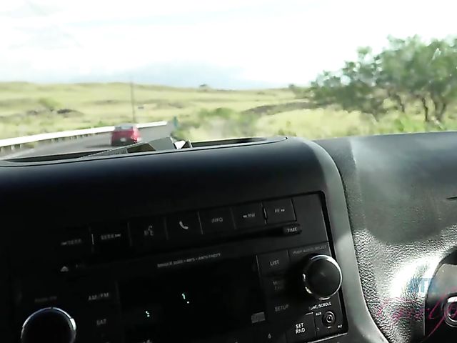 Car fuck and finger bang with naughty girlfriend Lily Adams