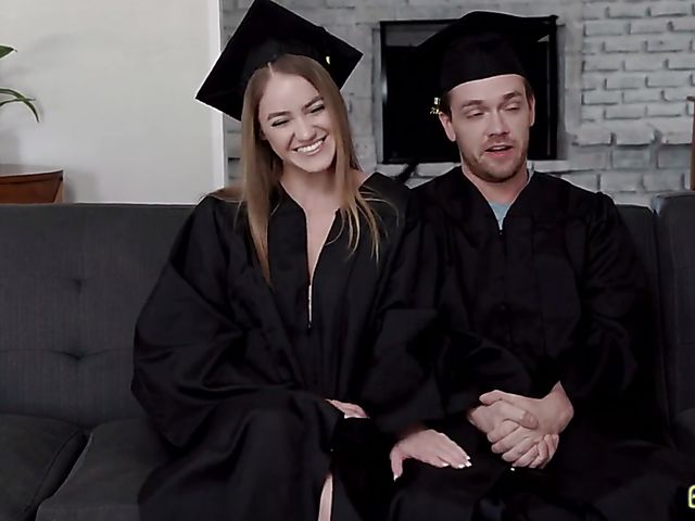 Graduation day big dick suck and fuck with teen Kenzie Madison