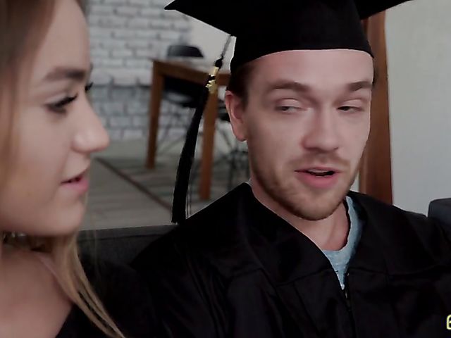 Graduation day big dick suck and fuck with teen Kenzie Madison