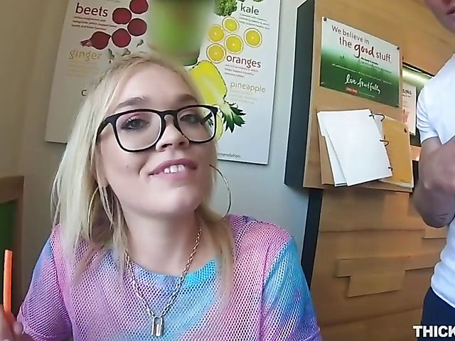 Oiled ass teen blonde Katie Kush gets shagged by Zac Wild