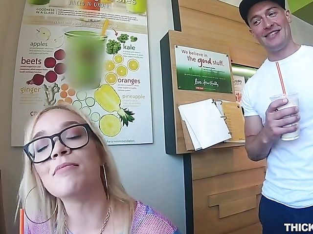 Oiled ass teen blonde Katie Kush gets shagged by Zac Wild