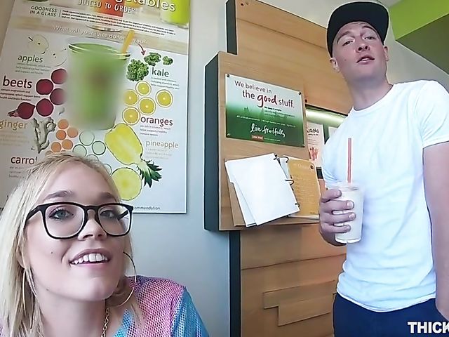 Oiled ass teen blonde Katie Kush gets shagged by Zac Wild