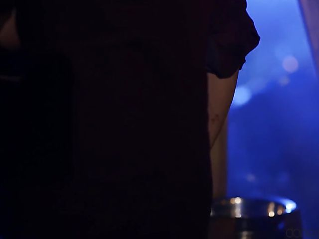 Romantic blowjob in the dark and standing fuck with Nelly Kent