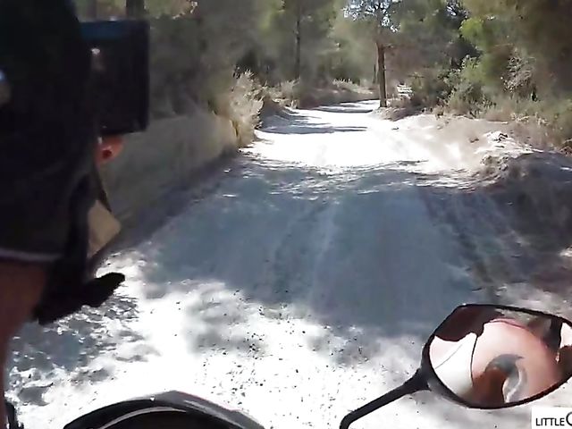  POV outdoor banging with cute Little Caprice in Ibiza