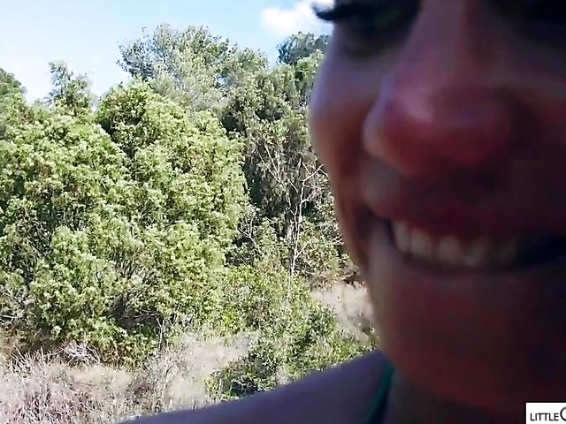  POV outdoor banging with cute Little Caprice in Ibiza