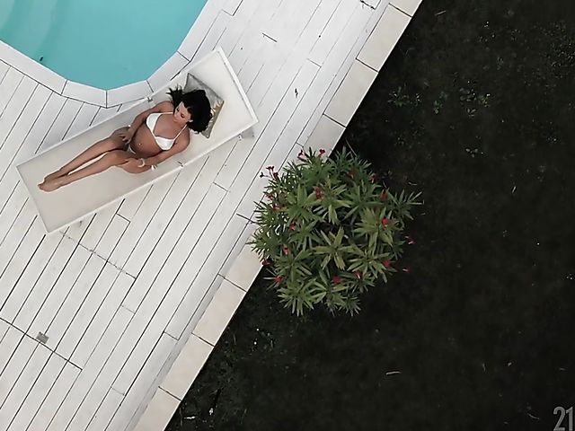 Bikini foot job and beautiful sex with brunette stunner Alyssia Kent