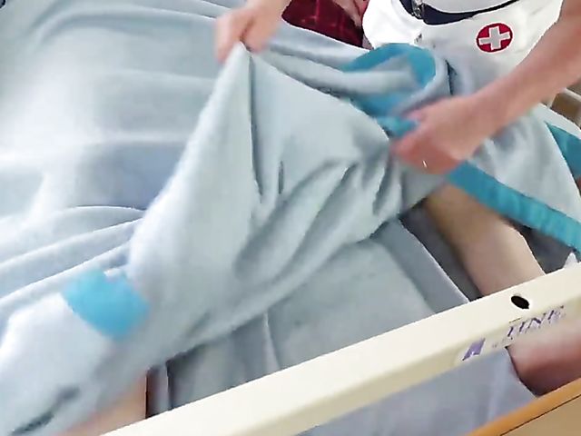 Reverse gangbang in the hospital with three mature nurses