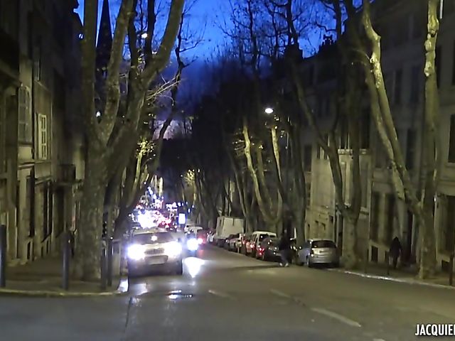 French interracial slut Cloe gets busy with two black cocks