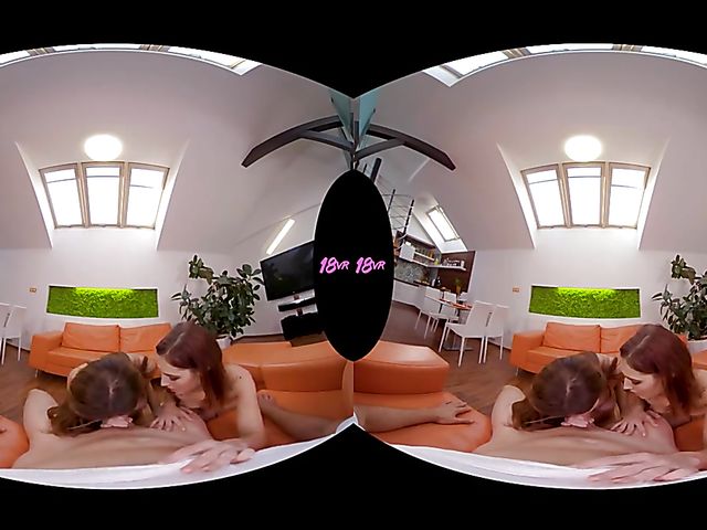 POV VR porn with Mina K and Gisha Forza in anal 3some