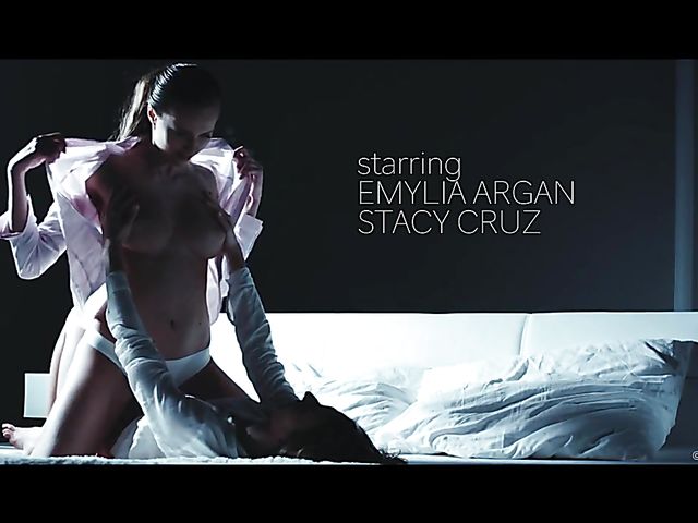 Pillow fight and passionate lesbian sex with Emylia Argan and Stacy Cruz