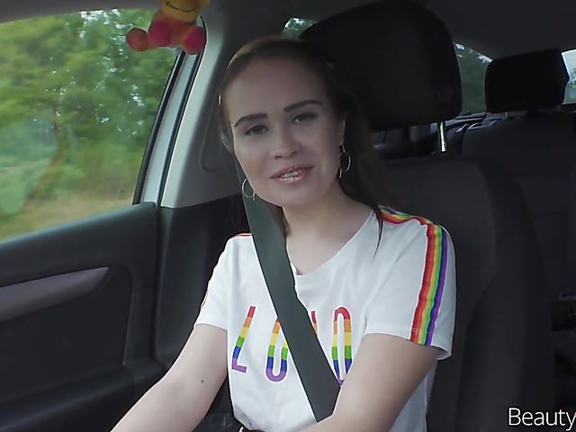 Hitchhiker teen from Russia Jenny Fer gets fucked by a Czech guy