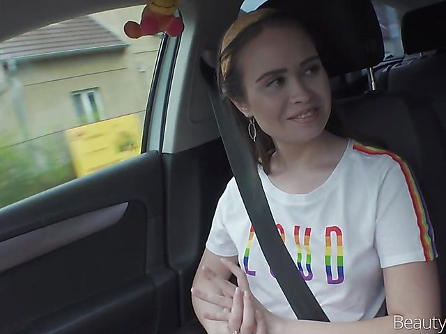 Hitchhiker teen from Russia Jenny Fer gets fucked by a Czech guy