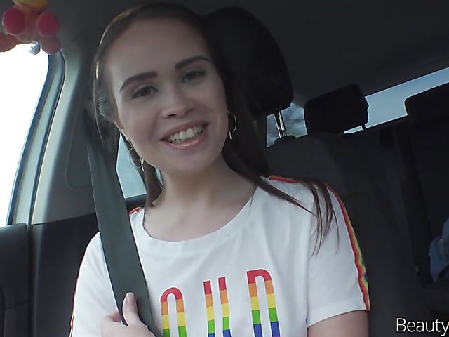 Hitchhiker teen from Russia Jenny Fer gets fucked by a Czech guy